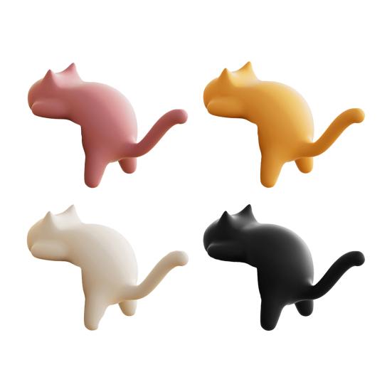 Милые Крючки-Зажимы для Края Стола Кошка Без Сверления Настольный Крючок-Вешалка Крючки Котенок Настольный Органайзер Крючки для Ключей Сумок Наушников