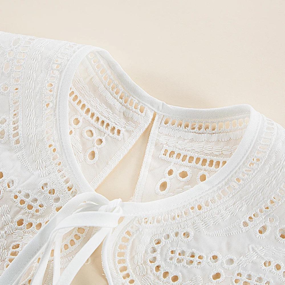 Hollow Out Shawl Wrap Lapel Blouse Lace Shawl Detachable Lolita Doll Collar Student Decor