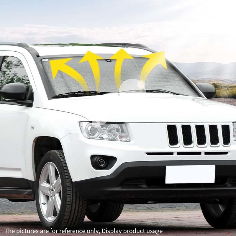 Солнцезащитный козырек на лобовое стекло автомобиля, шторка на окно, складной солнцезащитный козырек, чехол, подходит для Jeep Compass 2007-2016, аксессуары для интерьера автомобиля