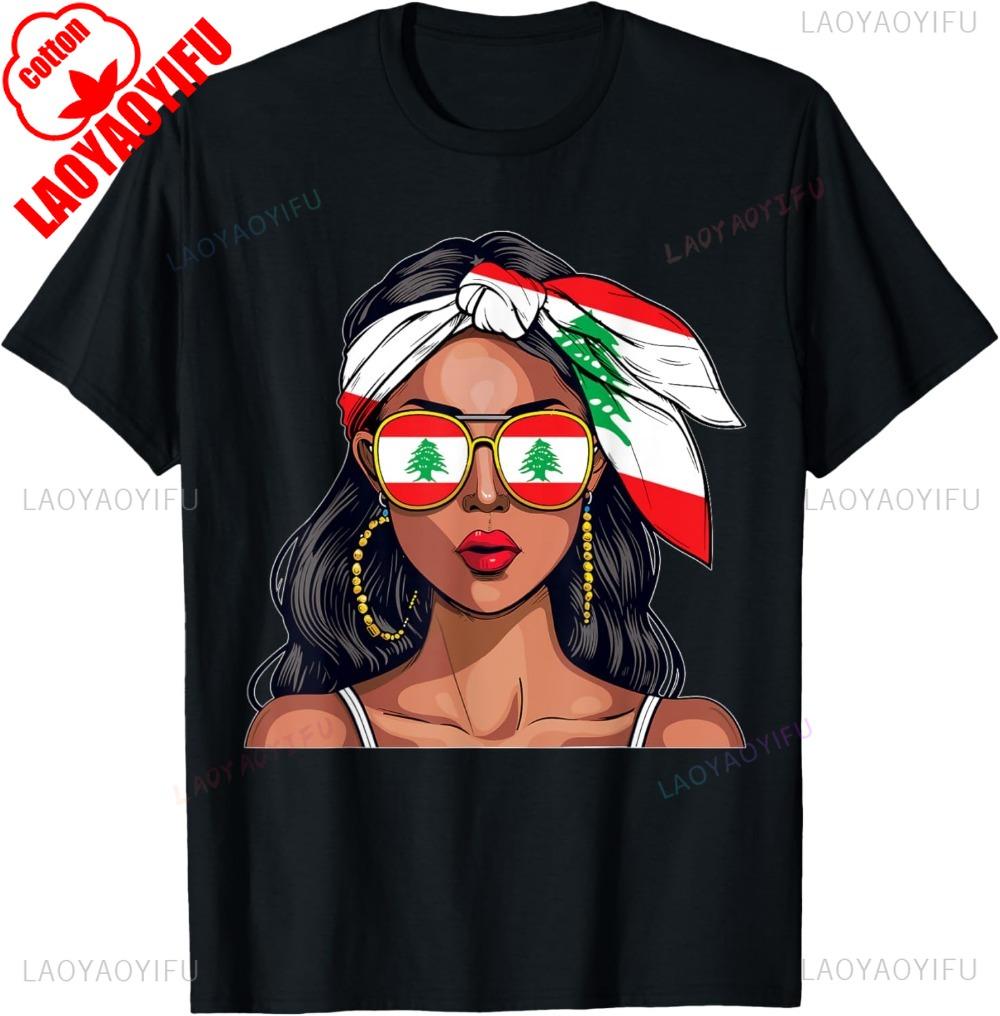 Lebanese Souvenirs Products Woman Flag Shirt Lebanon T-Shirt Summer Fashion Casual Tee Retro Lebanon Street Men Tops