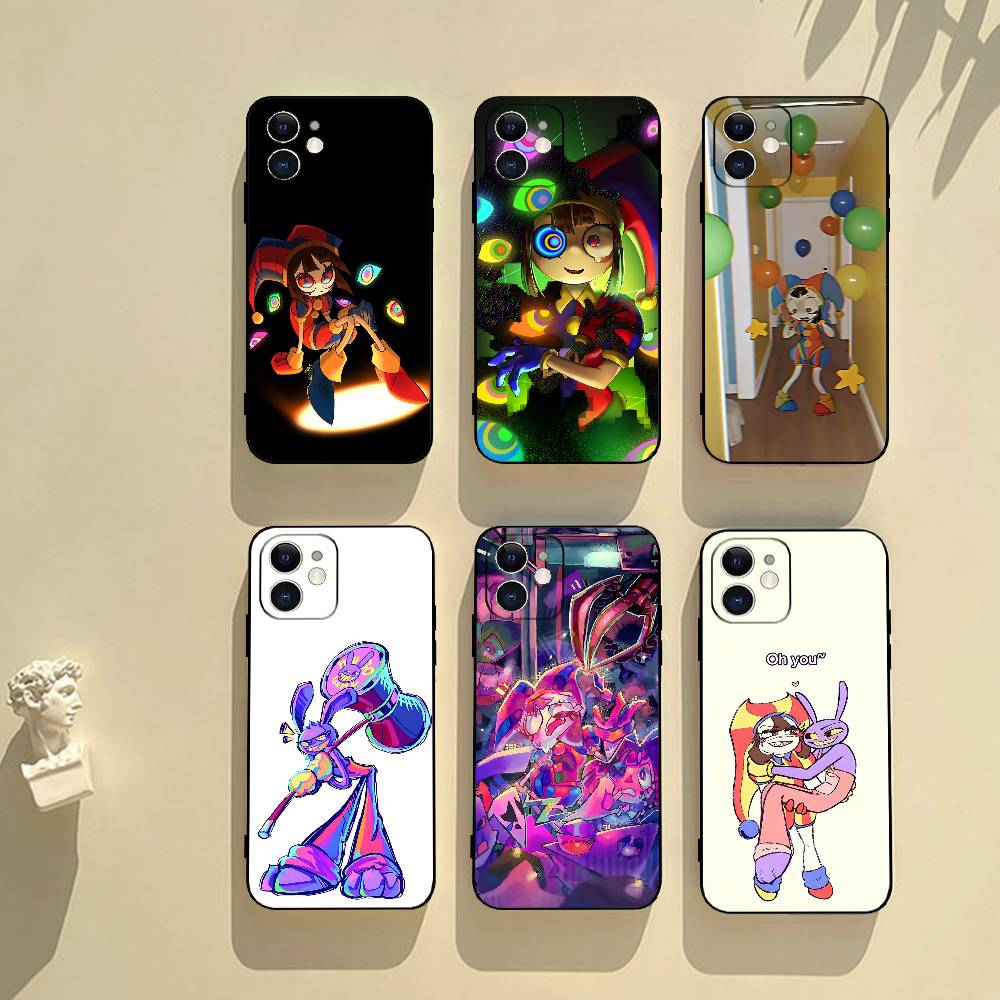 Удивительный G-Digital Чехол для телефона T-Circus Черный чехол для телефона для IPhone 17/16/15/13/14 Pro Max/ 11Plus/X/Xr/Xs Max 13mini