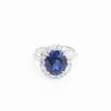 2025 Yuntong 925 Silver Lab-Grown Blue Sapphire & Diamond Pendant Necklace for Women, European & American Style.