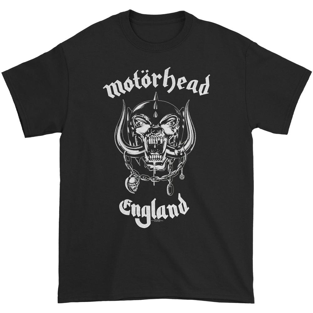 Футболка Motorhead Classic White с логотипом Англии, X-Large, Черная, Унисекс
