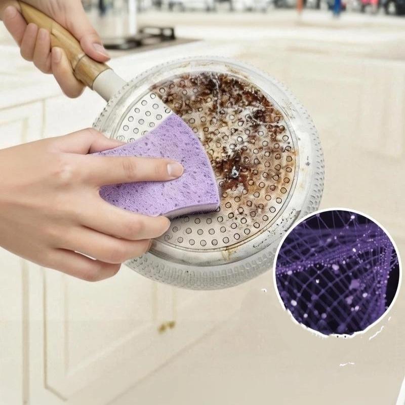 5 шт. Прочные губки для мытья посуды Кухонные чистящие губки-скребки Многоцелевые Для домашнего использования