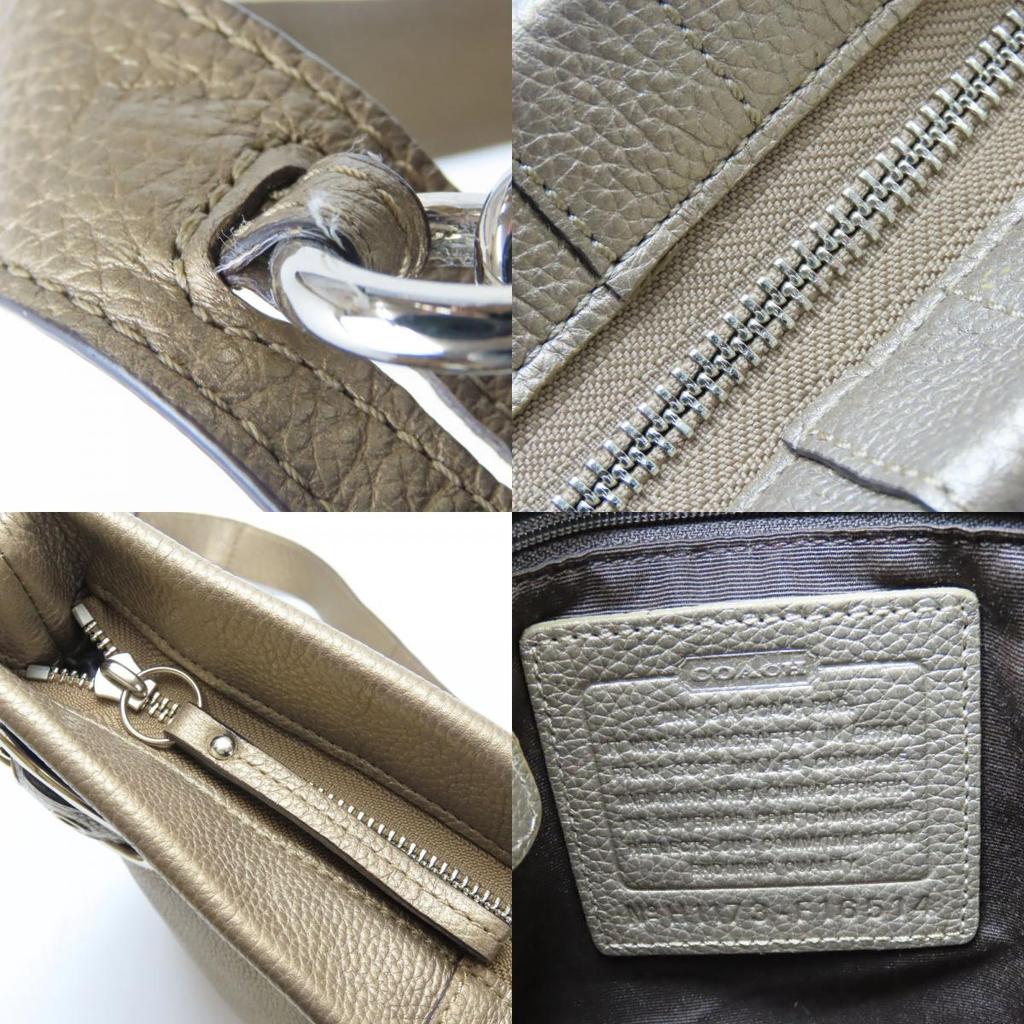 Used COACH Shoulder Bag F16514 leather Gold series casual