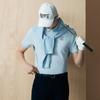 MunSingwear Мужская S Вязаный Гибридный Короткий Рукав Футболка Светло-Синий mr221mTS4e
