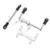 1 10 RC Servo Mount with Hydraulic Steering Link Aluminum Alloy Lightweight Adjustable Damping for SCX10 Models Silver