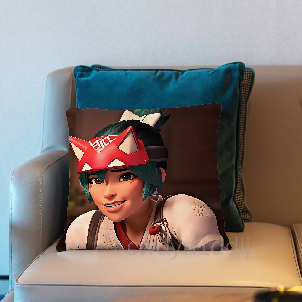 OOverwatch Kiriko Cushion Cover Pillow Cover Decor Pillowcase Printed Cushion Case For Couch