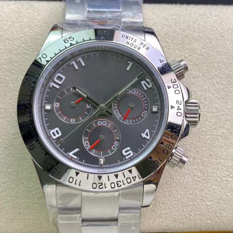 Мужские автоматические механические часы Rolex Daytona 40 мм, многофункциональные, с инкрустацией бриллиантами.