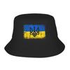 Пара Украина Украинский Флаг Панама Мягкая Складная Рыбацкая Унисекс Шляпы Весенняя Мода Отпускные Кепки Гавайи Индивидуальный DIY Солнцезащитная Шляпа