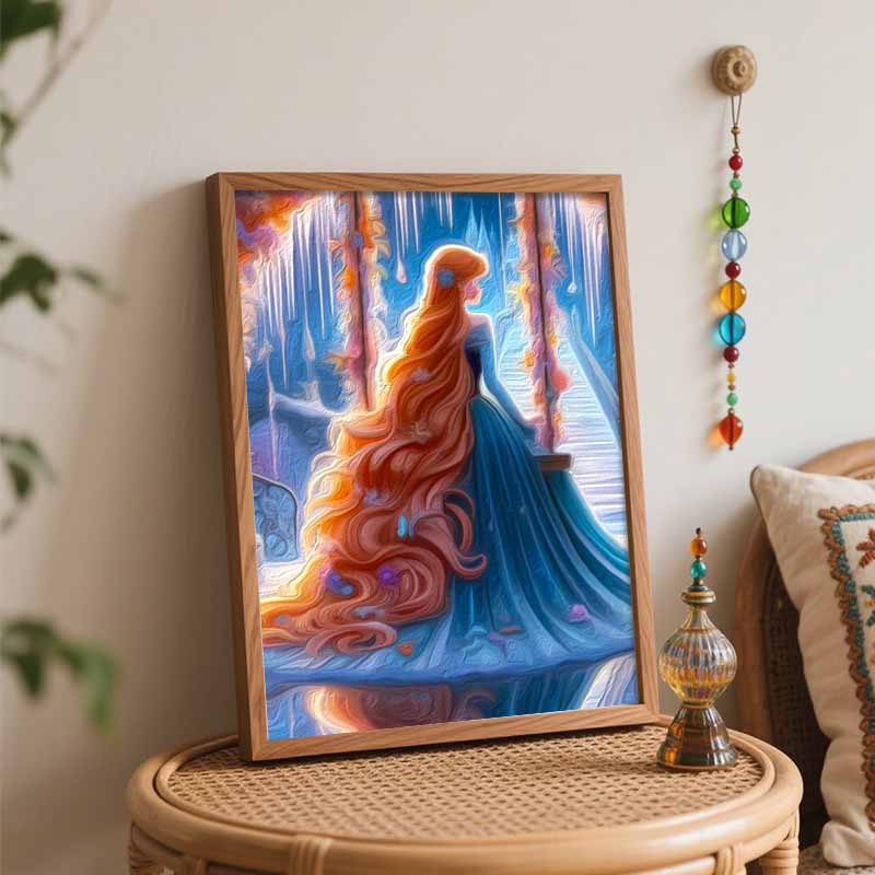 Disney animation digital oil painting Rapunzel diy handpainted coloring painting home decoration craft for wall art decor gift painting