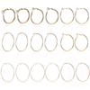 Jewelry With Cushion Pad Gold Silver Black Clip On Ear Without Piercing Big Circle Earrings Hoops