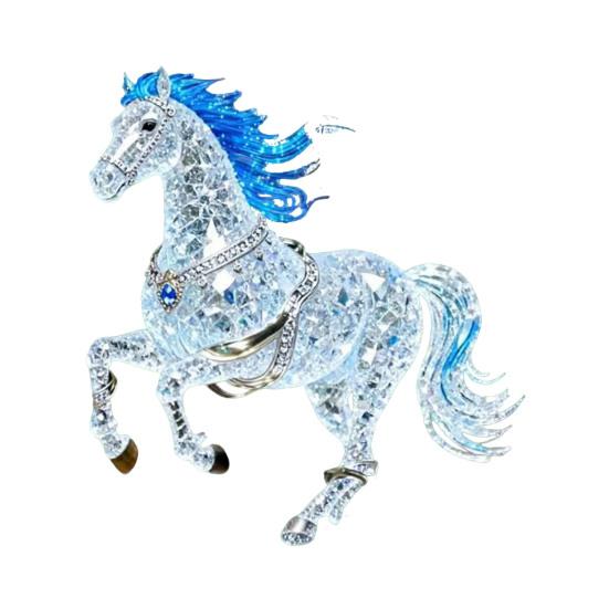 2D Плоская Лошадь Автомобильный Подвесной Орнамент Акриловая Лошадь Шарм для Зеркала Заднего Вида Праздничные Зимние Подвесные Аксессуары для Рождественской Елки Автомобильный Интерьер Стена Окно