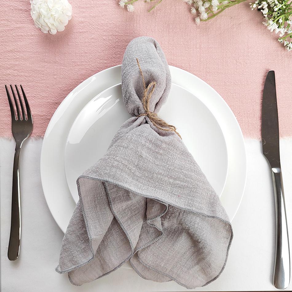 Set of 50 Cotton Cloth Napkins Gauze Fabric 30x30 Cm Factory Outlet Wedding Decor Everyday Use Dinner Tea Towel Table Village