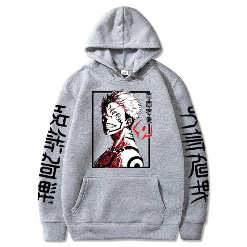 Толстовки унисекс, японское аниме дзюдзюцу кайсен, мужские толстовки с героями мультфильмов Yuji Itadori Ryomen Sukuna, уличная одежда большого размера с графикой, мужская