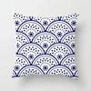 Blue White Porcelain Print Cushions Case Bohemian Style Mandala Geometry Pillows Case Modern Fashion Sofa Chairs Throw Pillows