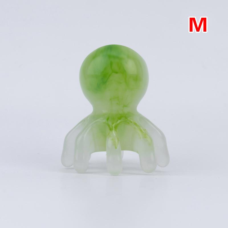 Resin Octopus Comb Head Massager Wide Tooth Meridian Scraping Scalp Brush Acupuncture SPA Gua Sha Health Deep Massage Tool