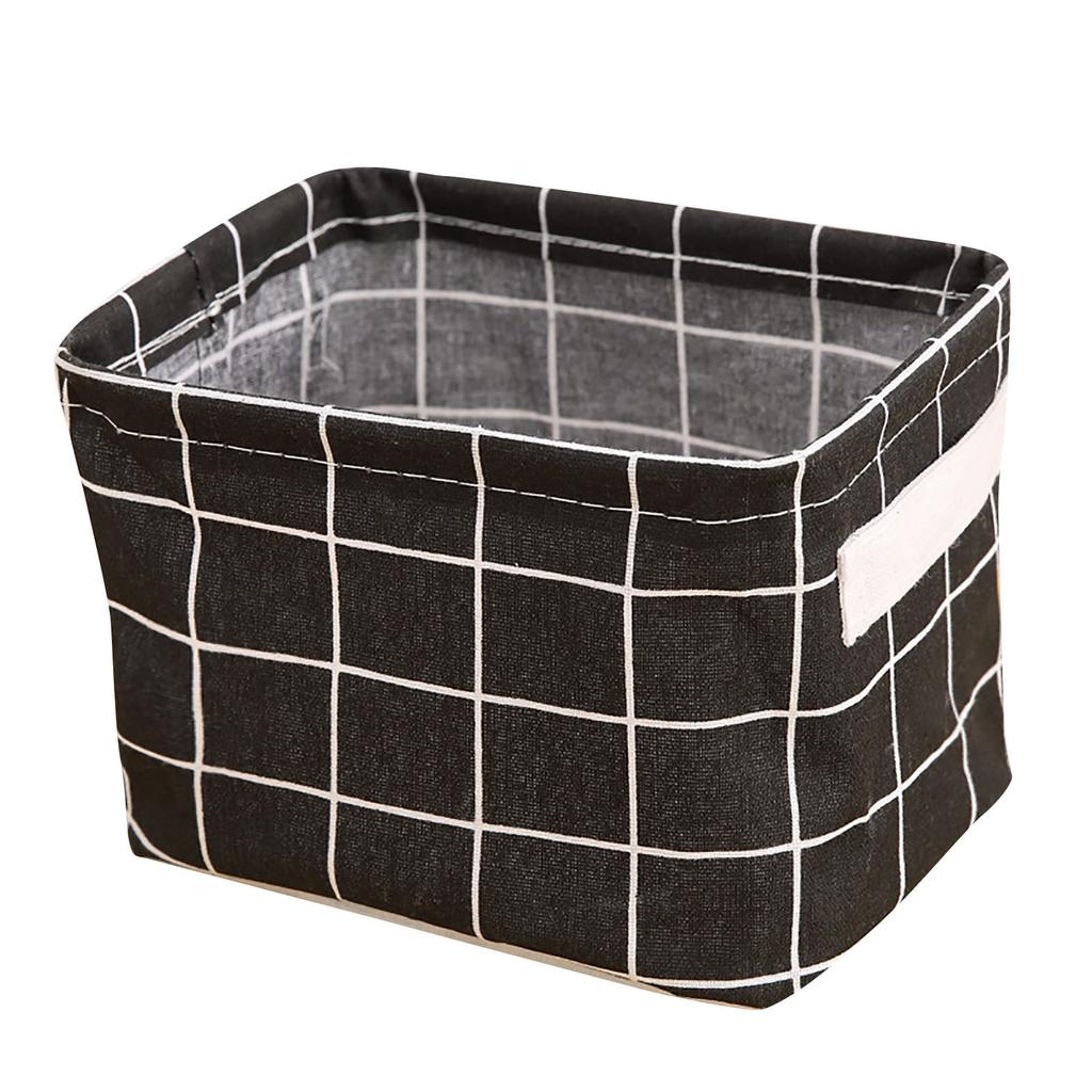 Rectangular Fabric Basket Storage Basket Portable Waterproof Bath Basket Sundries Basket Desktop Storage Basket Blue Storage Basket