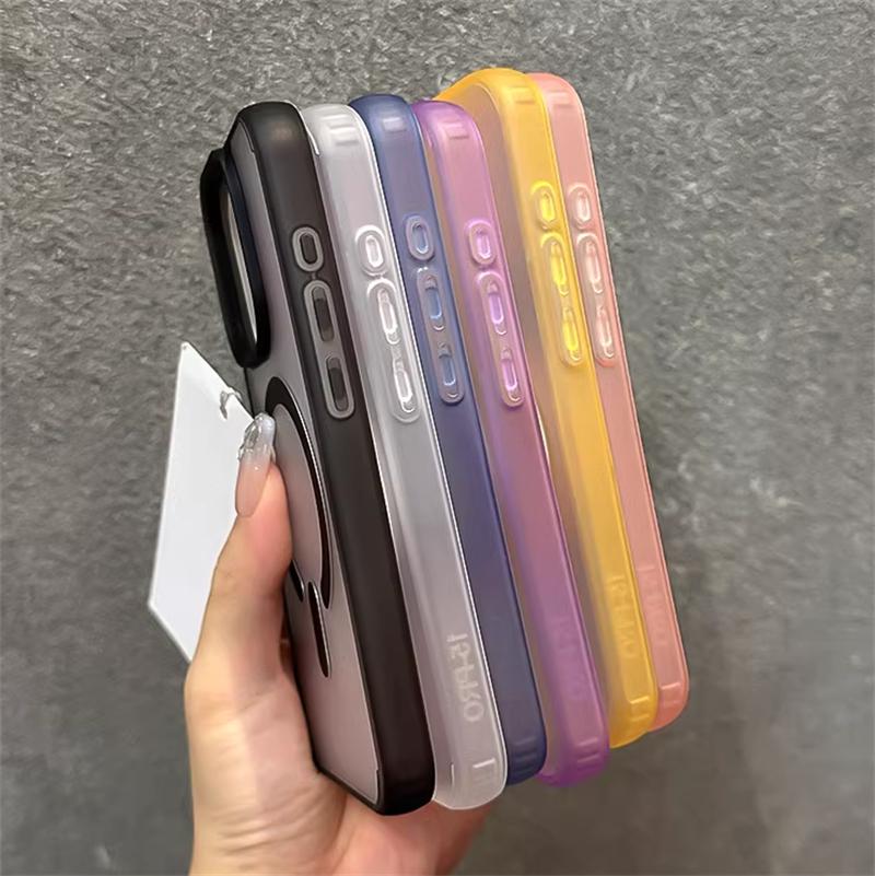 Translucent Matte Magsafe Magnetic Wireless Charge Case For iPhone 16 15 14 Plus 13 12 Pro Max 11 Jelly Bumper Shockproof Cover