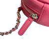 CHANEL COCO Mark Matelasse Round Mini Shoulder Bag lambskin pink Women A70657 Used