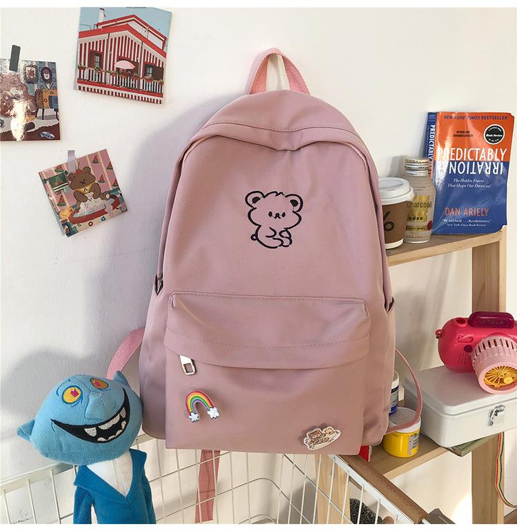 Модный рюкзак для девочек младшей школы 2023 года — простой и стильный, идеально подходит для учениц средней школы