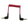 Adapter Cable Microphone to Camera Spring 3.5mm Cable Coiled Microphone Cable TRS to TRS Cable