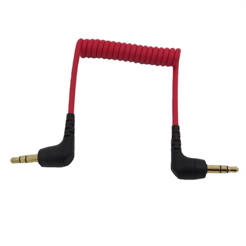 Adapter Cable Microphone to Camera Spring 3.5mm Cable Coiled Microphone Cable TRS to TRS Cable