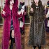 Extended Leopard Print Fur Jacket Loose Large Size Imitation Mink Coat Winter Thickened Cotton Coat Women