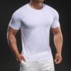 58883 Summer 2025 American Casual Short-sleeved Fashion Sports Slim Elastic Fitness Outdoor Round Neck T-shirt Men
