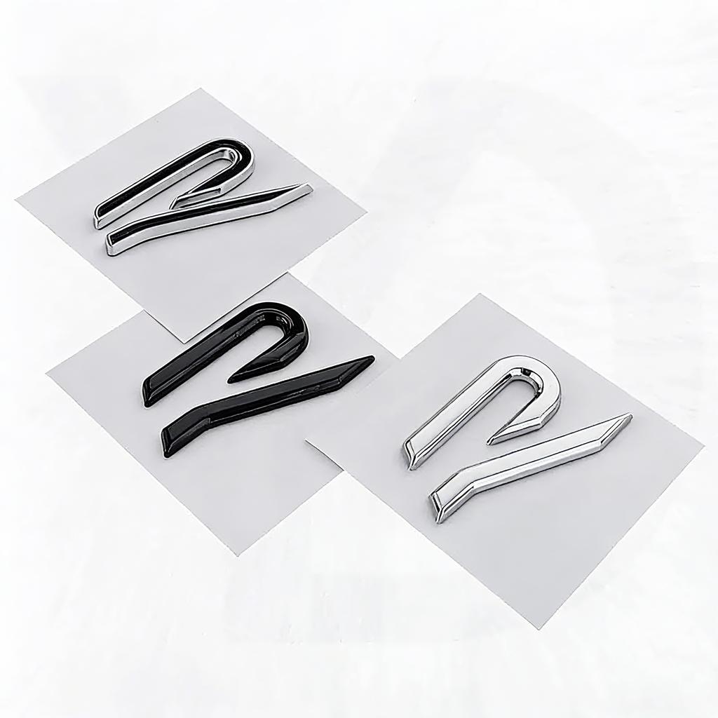 kqsdr10 1PCS 3D Metal Car Styling R Emblem Side Fender Rear Tail Trunk Sticker For VW GTI Tiguan Bora POLO PASSAT CC Touran GOLF Jetta