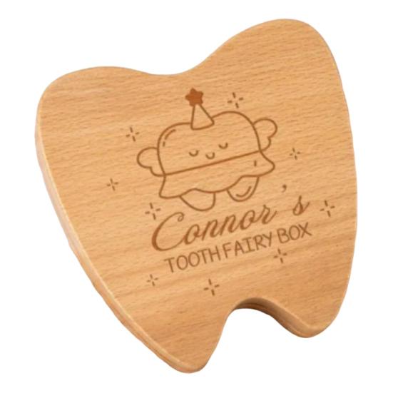 Деревянная коробочка для зубов Коробка для хранения молочных зубов Коробка для памятных вещей для детских зубов Витрина для зубов для детей Сохранение молочных зубов