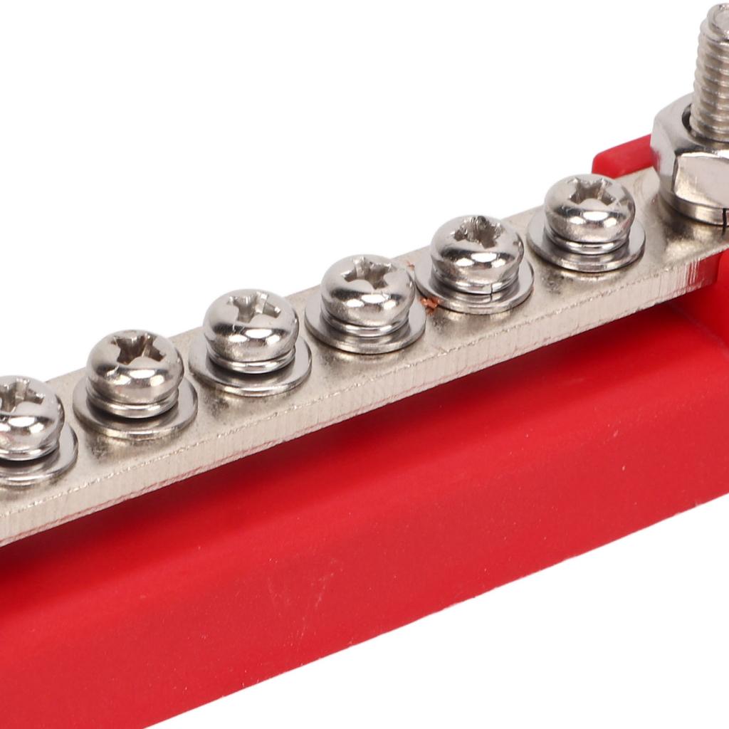 48V 150A 6 Terminal Bus Bar Power Distribution Block with Cover M6 Studs M4 Screws for Car RV Marine Boat