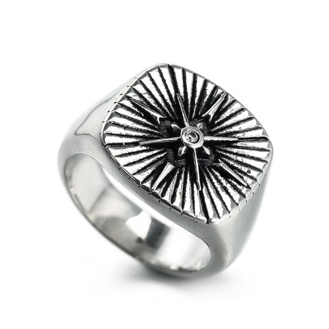 Винтажные рунические печатки викингов, скандинавские кольца для мужчин, властные панк-нордические амулеты, ювелирные изделия