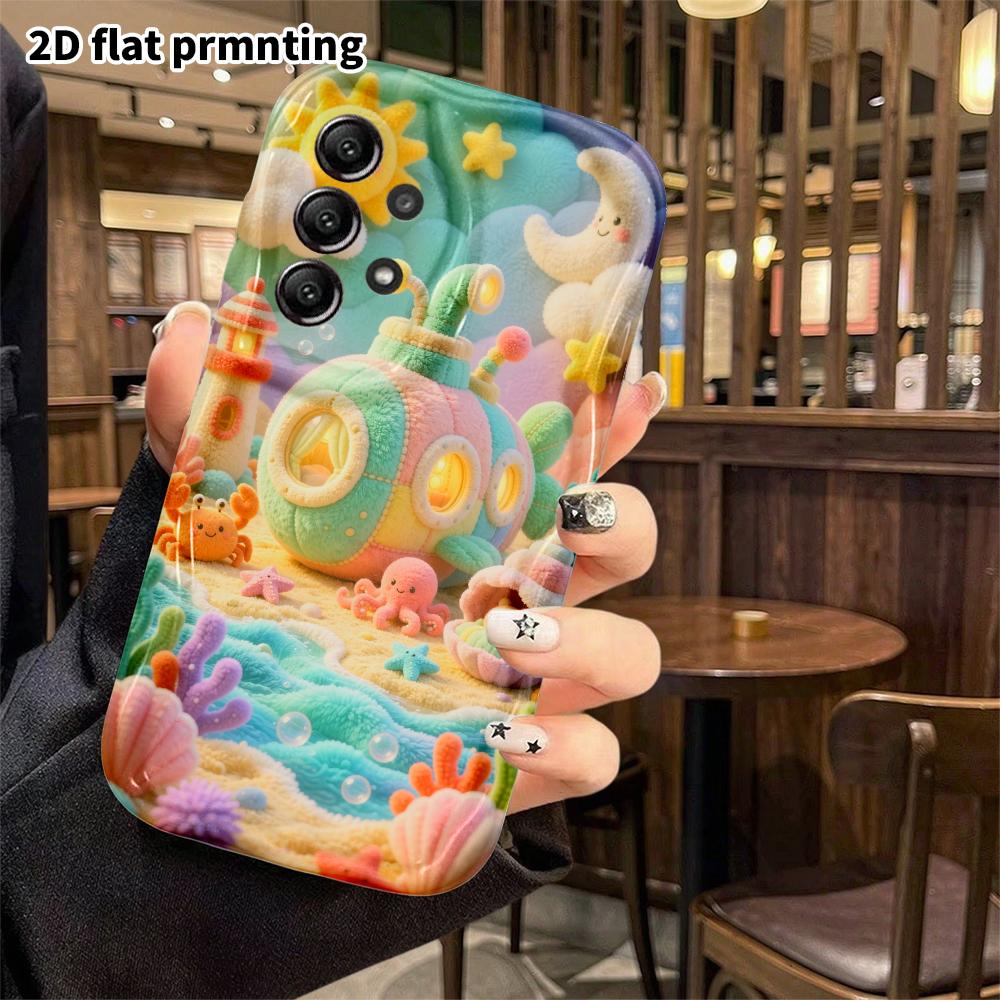 Phone Case: 2D flat, suitable for Samsung Galaxy A34 A35 M05 M06 S20 S22 S21 FE Plus 5G protective case, Underwater Paradise, perfect Christmas and Ha