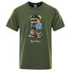 Summer Casual T Shirt Get Mad Bad Mood Walking Silent Ted Bear Short Sleeve Mens T-shirt Hip Hop Tops Loose Oversized Men Tees
