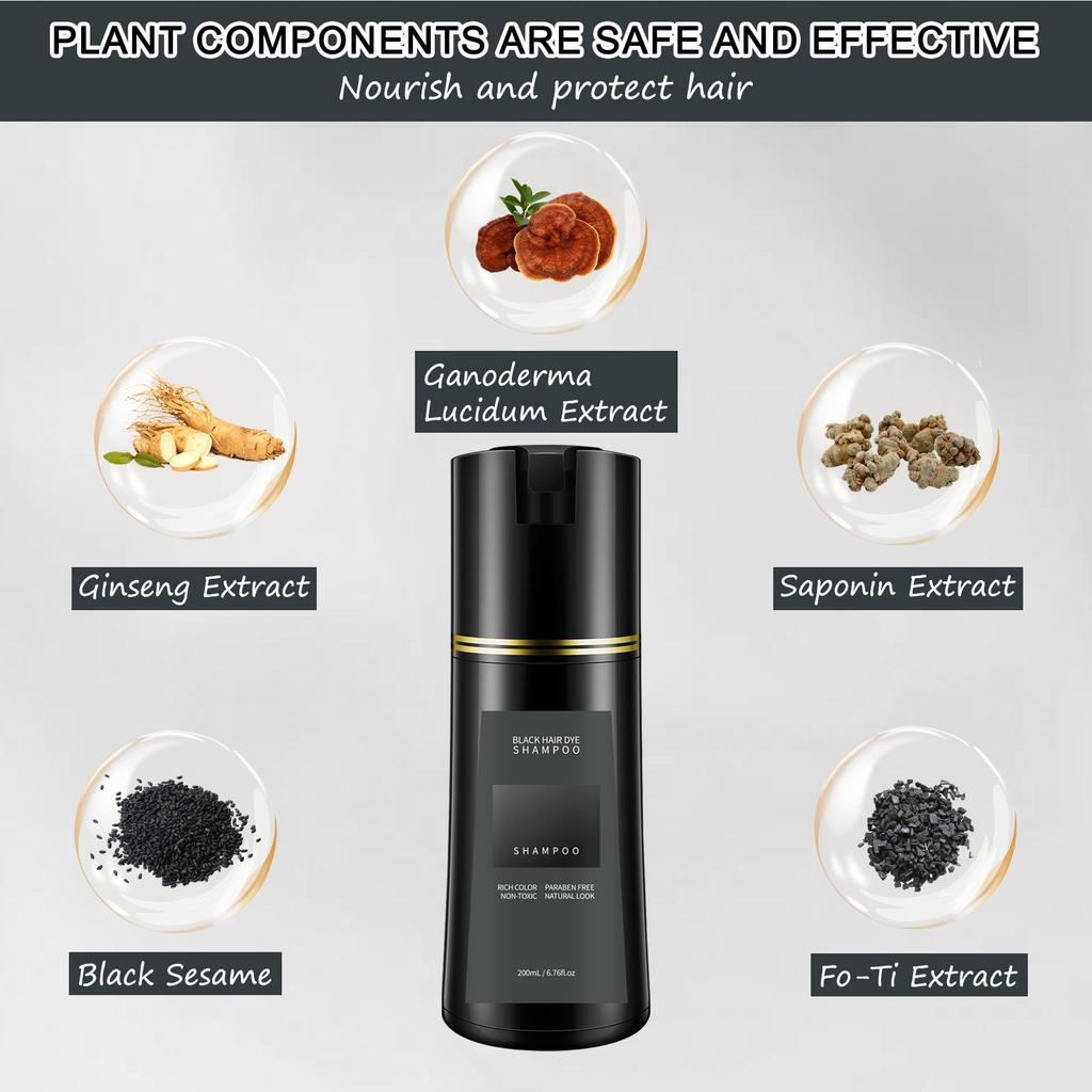 Dyestuff Shampoo Шампунь Нежно и быстро окрашивает, не раздражает окрашивание(светло-коричневый, темно-коричневый, черный 200мл