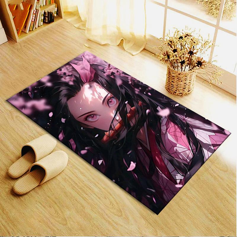 2025 New Nezuko Kamado Carpet Rug for Living Room Bedroom Home Sofa Decoration,Kids play Non-slip Floor Mat 97