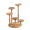 Tabletop Plant Stand Bamboo 5 Tier Flowerpot Stand Desk Window Sill Indoor Display Shelf for Corner Living Room Plants Decorations Figurines