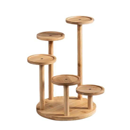 Tabletop Plant Stand Bamboo 5 Tier Flowerpot Stand Desk Window Sill Indoor Display Shelf for Corner Living Room Plants Decorations Figurines