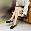 Fashion Vintage Rhindiamonds Soft Bottom Mary Jane Baotou Half Slippers Women 2025 New Spring Wear Lazy Sandals