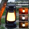 Portable Retro Camping Lights Solar Charging Camping Lanterns Lamp Rechargeable Hanging Horse Light Outdoor Tent Emergency Light