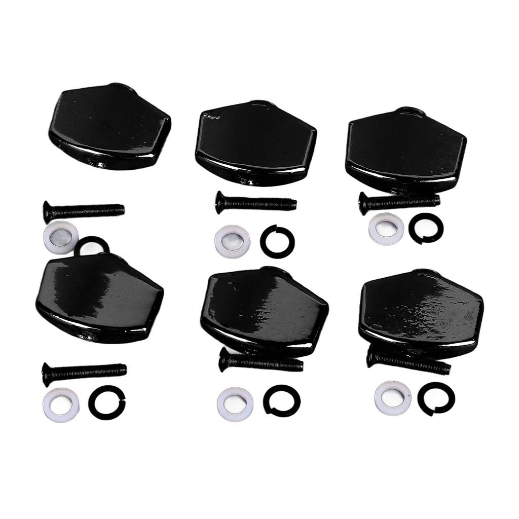 6Pcs Guitar Tuning Peg Buttons Metal Stable Universal Tuner Buttons Replacement for Acoustic Electric Guitar