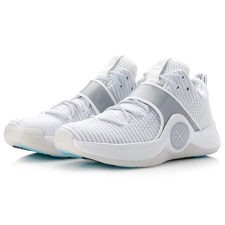 Li Ning WOW 6 Белые Горячие Низкие Баскетбольные Кроссовки Мужские Чисто Белые ABAM089-28