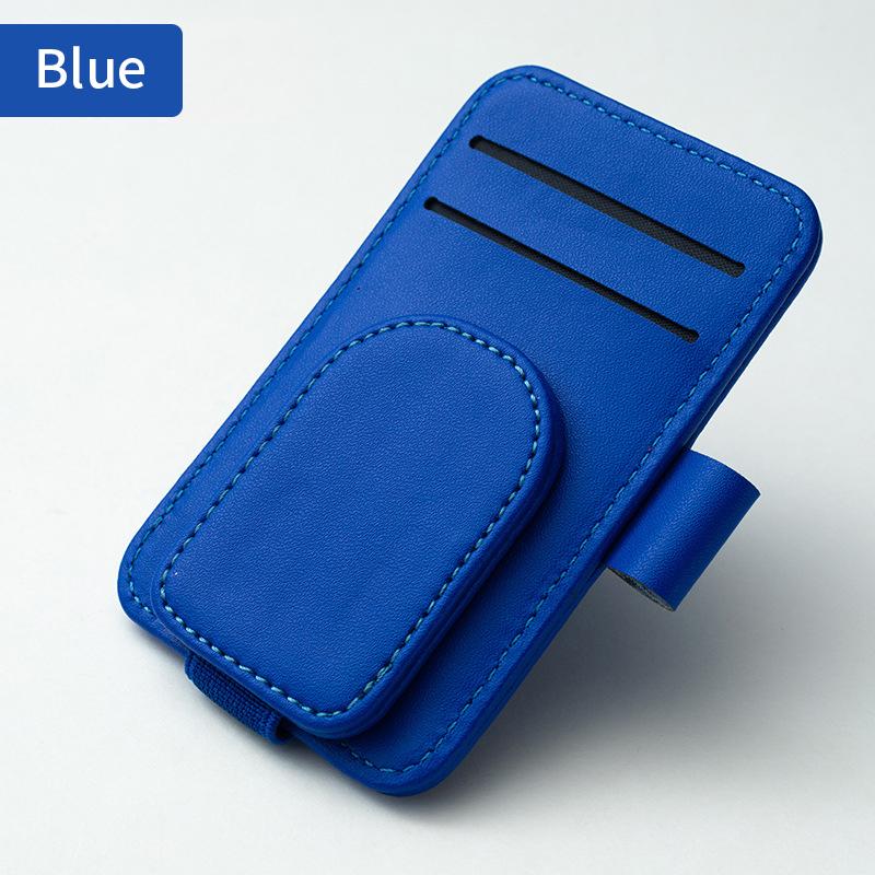 Органайзер для солнцезащитного козырька автомобиля, кожаный держатель для солнцезащитных очков с несколькими карманами, держатель для карт, зажим для очков с микросхемой, сумка-сумка для солнцезащитного козырька в автомобиле