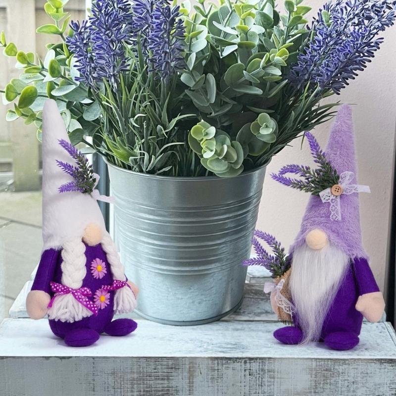 Swedish Dwarfs Lavender Gnomes Figures Plushs Nordic Dwarfs Handmade Plushs Doll Perfect Gift for Women Girl Kids