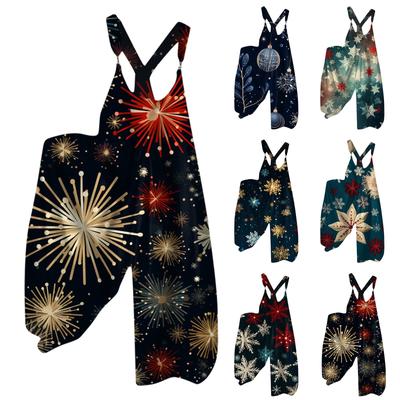 Женский рождественский комбинезон с принтом в виде маленькой свежей рождественской елки в стиле ретро