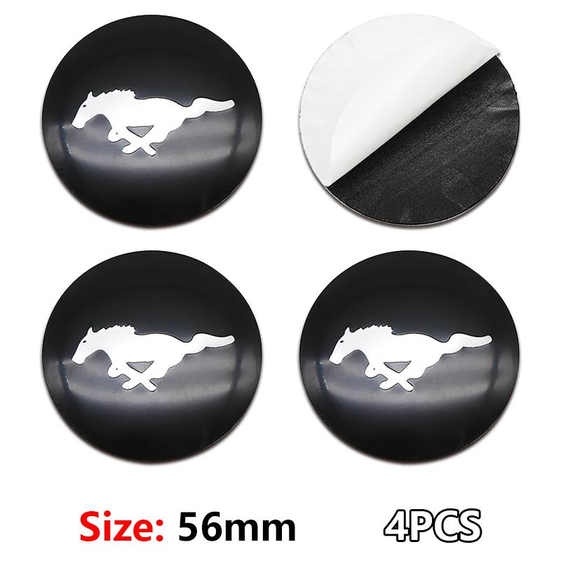 For Ford Mondeo Focus 2 3 4 Mustang Fiesta ecosport Kuga 4Pc 56mm 60mm Car Styling Wheel Center Cap Hub Covers Badge Accessories