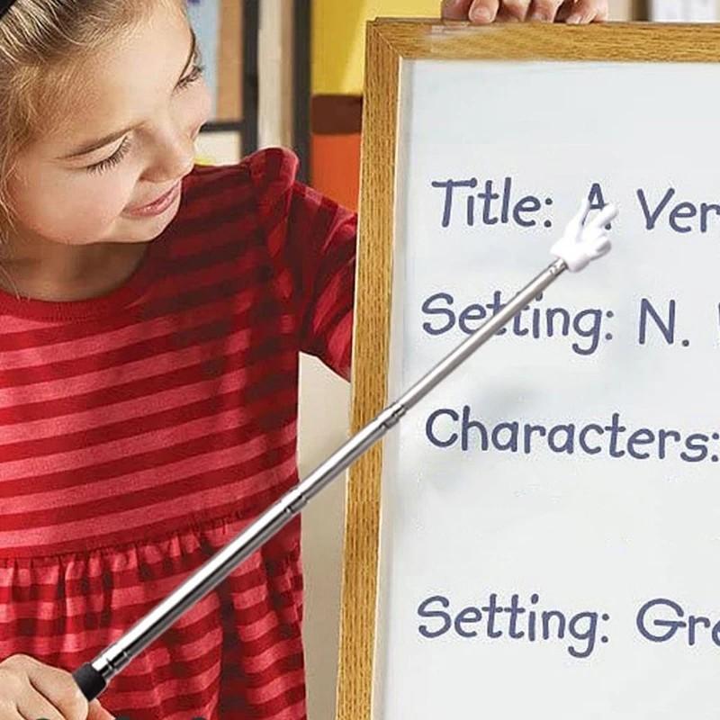 Non-Toxic Retractable Teacher Pointer Finger Reading Guide Kids Teaching Tools Telescopic Sticks Children Learning Games Educational Toys