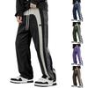 Men's Colorblock Striped Corduroy Trousers Men's Casual Fashion Trousers