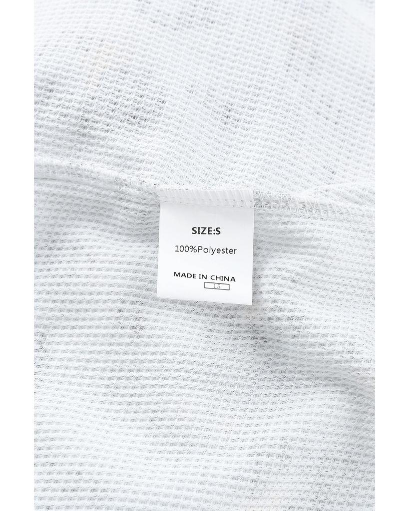 Azura Exchange Топ с короткими рукавами из вафельной вязки